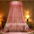 thumbnail image 2 of Oaktree Dreammy Princess Bed Net,Room Decor Dome Premium Yarn Netting Curtains, Girls - Dream Castle,Repellent Tent Insect Reject Canopy Bed Curtain Bed Tent, 2 of 5