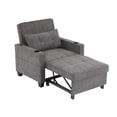 thumbnail image 2 of BIGWOO Chair Bed Convertible Chair,Pull Out Sleeper Chair Beds with USB Ports,Armchair Bed Sleeper Wear-resistant and Anti-scratch,Dark Grey, 2 of 9