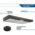 thumbnail image 2 of Range Hood Under Cabinet Kitchen Hood 30 inch Kitchen Vent Black Hood 230 CFM Flow with Carbon Filter, 2 of 10