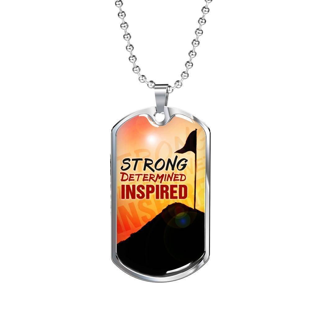 18k Gold Dog Tag w 24\