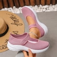 thumbnail image 5 of Women's Breathable Mary Jane Sneakers - Adjustable Strap Casual Walking Shoes, Lightweight Non-Slip Flats, 43, 5 of 5