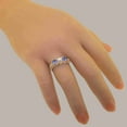 thumbnail image 6 of LBG British Made Traditional 9k Rose Gold Ring with Cultured Pearl & Tanzanite Womens Promise Ring - 33 size options - Size 4.25, 6 of 7