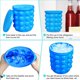 thumbnail image 3 of Molde de cubo de hielo de silicona grande 2 en 1 portátil D2 con tapa, ahorro de espacio, herramientas para crear cubitos de hielo para utensilios de cocina para fiestas Feliz Sencillez, 3 of 5