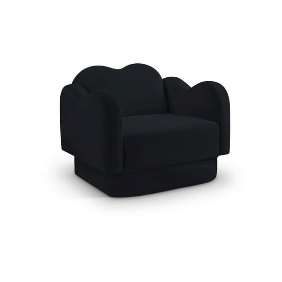 Meridian Furniture Bloom Black Velvet Chair