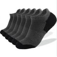thumbnail image 1 of 6 pares de calcetines tobilleros acolchados para hombre, calcetines informales transpirables y cómodos de corte bajo, calcetines para correr, calcetines deportivos antideslizantes y, 1 of 6