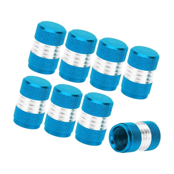 Motoforti Tire Valve Stem Caps for Car Bike Motorcycle Truck 10x16MM Aluminum Alloy Sky Blue 8pcs