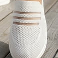 thumbnail image 5 of Miluxas Knit Mesh Loafers for Women Wedge Plus Size Breathable Slip on Thick Soled Round Toe Casual Shoes White 9.5(43), 5 of 9
