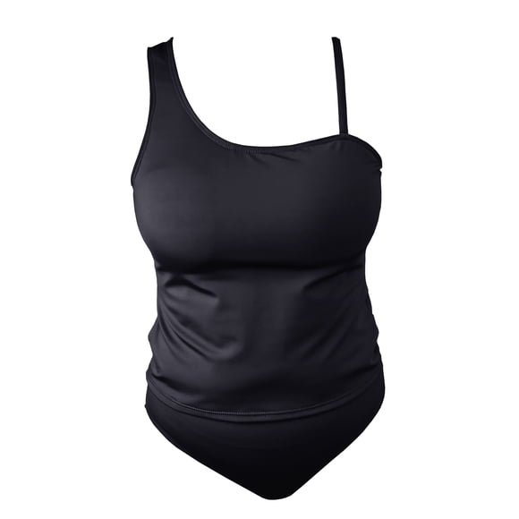 Traje de Baño Tankini Op para Mujer con Tirantes Negro Talla EG, 2 Piezas