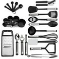 thumbnail image 1 of Amdohai Stainless Steel Kitchen Utensil Set 24 Pcs Non-Stick and Heat Resistant Cooking Utensils Set Kitchen Tools Useful Pots and Pans Accessories and Kitchen Gadgets (Black), 1 of 8