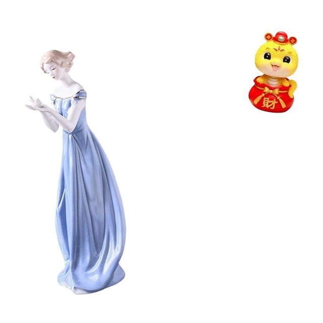Figura de escritorio,Estatua de niña linda de escritorio,adorno nórdico moderno,Figura de niña para oficina,porche,dormitorio y sala de estar.,Estatua de serpiente china,Estatua de serpiente