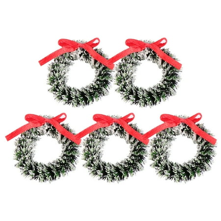 

NUOLUX 5 Pcs Christmas Decorative Garland Creative Simulated Wreath Festival Pendants