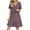 Purple, variant on Yghzkop Womens Dresses Boho High-Low Hem Lace Trim Maxi Dress Loose V-Neck Pleated Summer Beach Cover-Up High Waist Bohemian Dress