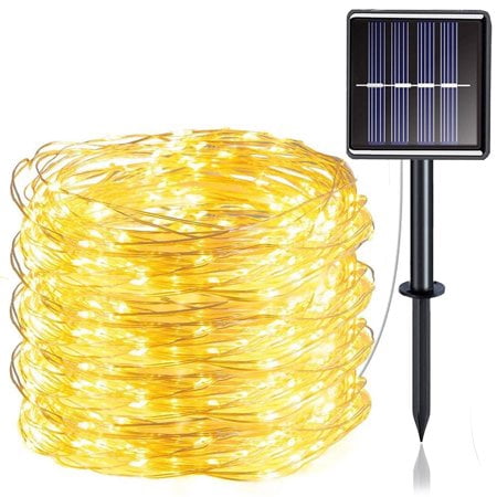 ZOELNIC Solar String Lights Powered Copper Wire LED Solar Fairy Lights Flexible Waterproof Indoor Outdoor Lighting for Garden, Patio, Windows, Trees, Party