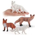 thumbnail image 4 of simulation solid Wild Fox model red fox Big White Fox Arctic fox red fox static children‘s hand-made ornaments, 4 of 7