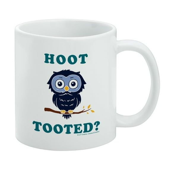 Hoot Tooted Owl Who Funny Humor White Mug