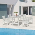 thumbnail image 2 of JUSTLET 6 PC Outdoor Patio Furniture Set, Patio Dining Sets, 5 Chairs and 1 Table, White, 2 of 10