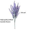 thumbnail image 4 of Xiao Hua 12 manojos de flores artificiales de lavanda de plástico sintético, color morado., 4 of 5
