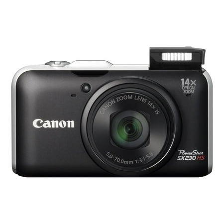 Canon PowerShot SX230 HS - Digital camera - compact - 12.1 MP - 1080p - 14x optical zoom - black
