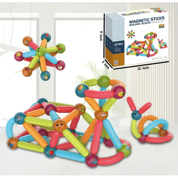 Cartoon Balls and Rods Building Set 76PCS STEM Educational