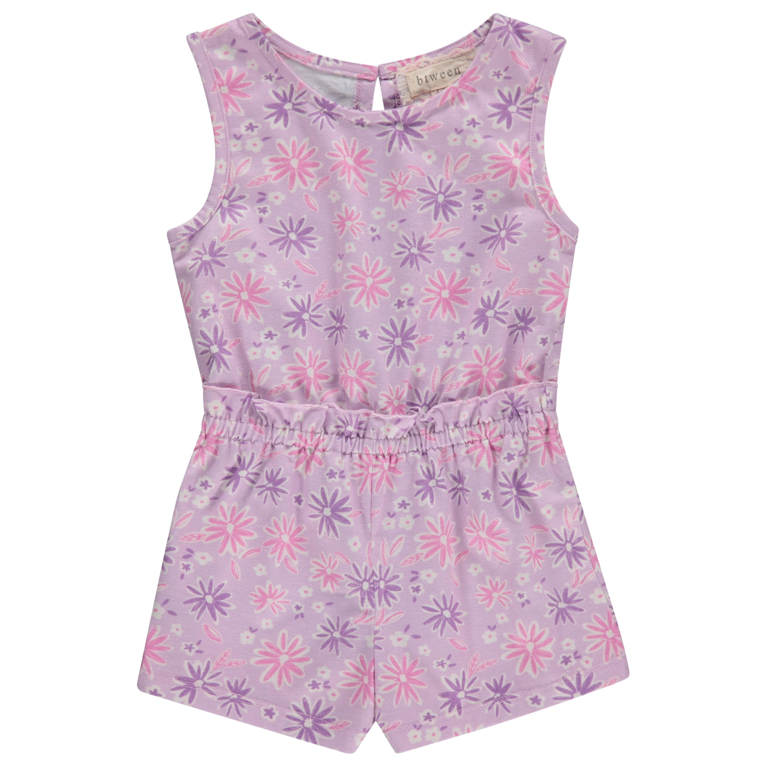 BTween Girls' 3-Pack Romper Set – Cute & Comfy Sleeveless