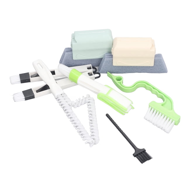 Corner Clean Brush, Groove Cleaning Tool Wear Resistance Simple Operating Flexible Non Slip Handle ABS for Shutter for Dust Cleaner
