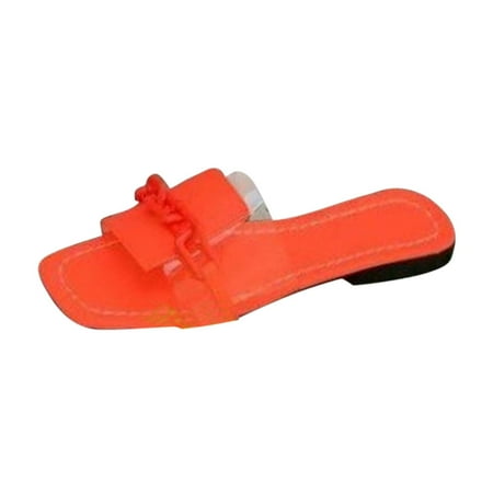 

Womens Flats Sandals Open Toe Lightweight Summer Casual Walking Shoes Beach Sandal One Strap Slip On Slides Slippers