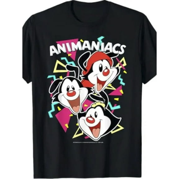 Men's Animaniacs Yakko Wakko Cotton T-Shirt - Comfortable Round Neck, Short Sleeve, Vibrant Cartoon Print, All-Season Casual Wear, Leisure Clothing | Vibrant Cartoon Tee | Cotton Fabric