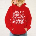 thumbnail image 1 of Nueva moda La vida es mejor en un crucero Sudadera con capucha estampada Unisex Otoño e Invierno Sudadera deportiva suelta Sudadera con capucha Casual Top, 1 of 5
