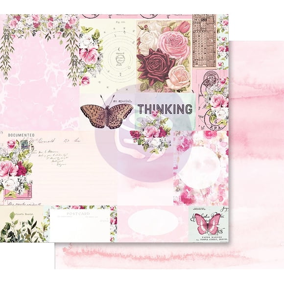 Misty Rose Foiled Double-Sided Cardstock 12"X12"-Their Words For Each Other