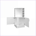 thumbnail image 4 of Corner Bar Cabinet with Wine Rack, Open Shelves & Hidden Storage, White | Modern | Medium (40-55in), 4 of 8