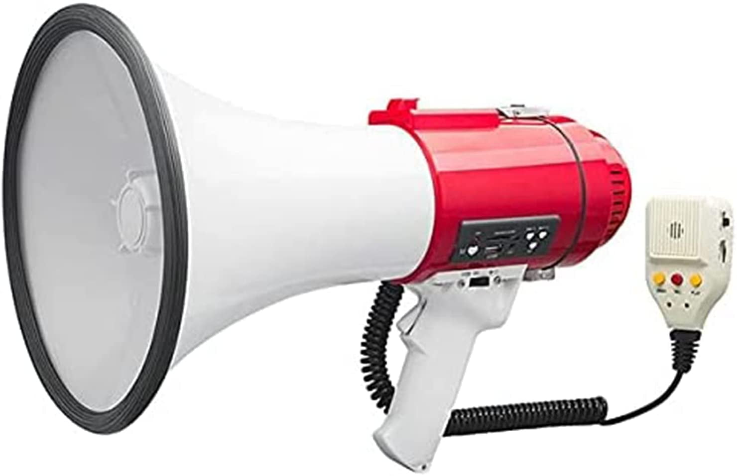 SILVER Professional Megaphone Siren Microphone Music Bullhorn Loud Speaker 