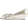 thumbnail image 3 of Benjamin Walk 848231025320 Touch Ups Womens Alice Wedge Pump, Silver - Wide 11, 3 of 6
