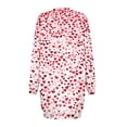 thumbnail image 6 of Women's Round Neck Valentine's Day Printed Long Sleeve Wrap Hip Dress Sweater Dresses, Fall and Winter Casual Wear for Romantic Occasions, Soft Fabric,Red,L, 6 of 6