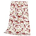 thumbnail image 3 of Bingfone Mushroom Print Flannel Fleece Blanket Throw Blanket For Bed,Sofa,Couch,Travel,Camping(60"X50"), 3 of 9