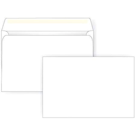 Limited Papers (TM) Booklet Envelopes, White Wove, Gummed Seal, 28 Pound, Heavyweight, for Mailing and More. (6.5 x 9.5, 1000)