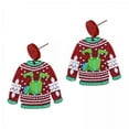 thumbnail image 1 of Pendientes navideños de suéter Yuyangstore dijes divertidos de joyería para fiesta de Navidad 2 piezas, 1 of 8