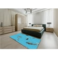 thumbnail image 4 of Ahgly Company Indoor Square Patterned Dark Turquoise Green Area Rugs, 8' Square, 4 of 6