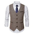 thumbnail image 3 of Bcfgryg Men's Autumn Retro Single Vest Fashion Suit Vest Vest for Men, 3 of 4