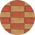 thumbnail image 1 of Ahgly Company Machine Washable Indoor Round Transitional Orange Area Rugs, 4' Round, 1 of 7