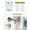thumbnail image 6 of Blue Brown Coastal Tie Up Curtains for Kitchen Bathroom Bedroom Windows 45 Inch Length, Nautical Summer Beach Sea Turtle Balloon Drape Curtains Shade Rod Pocket Drapery Curtain Panel, 42"x54", 6 of 7