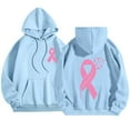 thumbnail image 5 of Uqiangy Winter Clothing For Women Cute Hoodies Solid Color Hoodies Fall Outfits For Women 2025 Trendy 2025 Fall Trendy Long Sleeve Breast Cancer Sweatshirt For Women Light blue L, 5 of 5