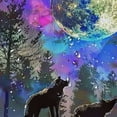 thumbnail image 5 of Orinice Wolfs Forest Full Moon Bathroom Decor Set with Hooks, Colorful Luxurious Graphic Print Polyester Fabric Fashion Shower Curtain, 100% Polyester Chic Modern Bathroom Decor, Multi-Size 36x72, 5 of 7