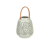 Ceramic Speckled Cut Out Solar Lantern