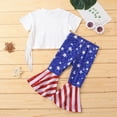 thumbnail image 7 of Kaprioy My First 4th of July Baby Girl Outfit 4th of July Baby Girl Outfits American Flag Shirt Pants Toddler Kids Little Girls Fourth of July Outfit Set, 7 of 7