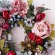 thumbnail image 2 of Corona de flores de peonía artificial,Coronas de primavera de peonía para puerta de entrada, coronas de verano de rosas exteriores,Decoraciones de puerta de entrada, decoración de pared, 2 of 5