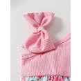 thumbnail image 5 of Bagilaanoe Newborn Baby Girl Summer Rompers Floral Print Sleeveless Bodysuits + Headband 3M 6M 9M 12M 18M Infant One Piece Jumpsuit, 5 of 9