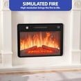 thumbnail image 5 of ModFusion 70" Dark Rustic Farmhouse TV Stand with LED Fireplace Heater, Remote Control & Storage for up to 80" TVs, 5 of 7