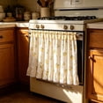 thumbnail image 7 of 30"x22" Oven Skirt Curtain for Kitchen Decor,Girlish Charm Lace Trim & 8 Ribbon Ties,Rustic Decorative Oven Door Curtain for Cottage Kitchen Decor, 7 of 7