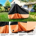 thumbnail image 5 of Lilypelle Adult Tricycle Trike Cover with Lock Hole & Storage Bag, 3 Wheeled Bike Cover, Bicycle/Motorcycle Storage Cover, 75"Lx30"Wx44"H，Black & Orange, 5 of 8
