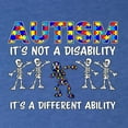 thumbnail image 2 of Autism Is Not A Disablity Itâ€™s A Different Abilty | Autism Awareness Dabbing Skeleton Inspirational Christian Mens Premium Tri Blend T-Shirt, Vintage Royal, Large, 2 of 5